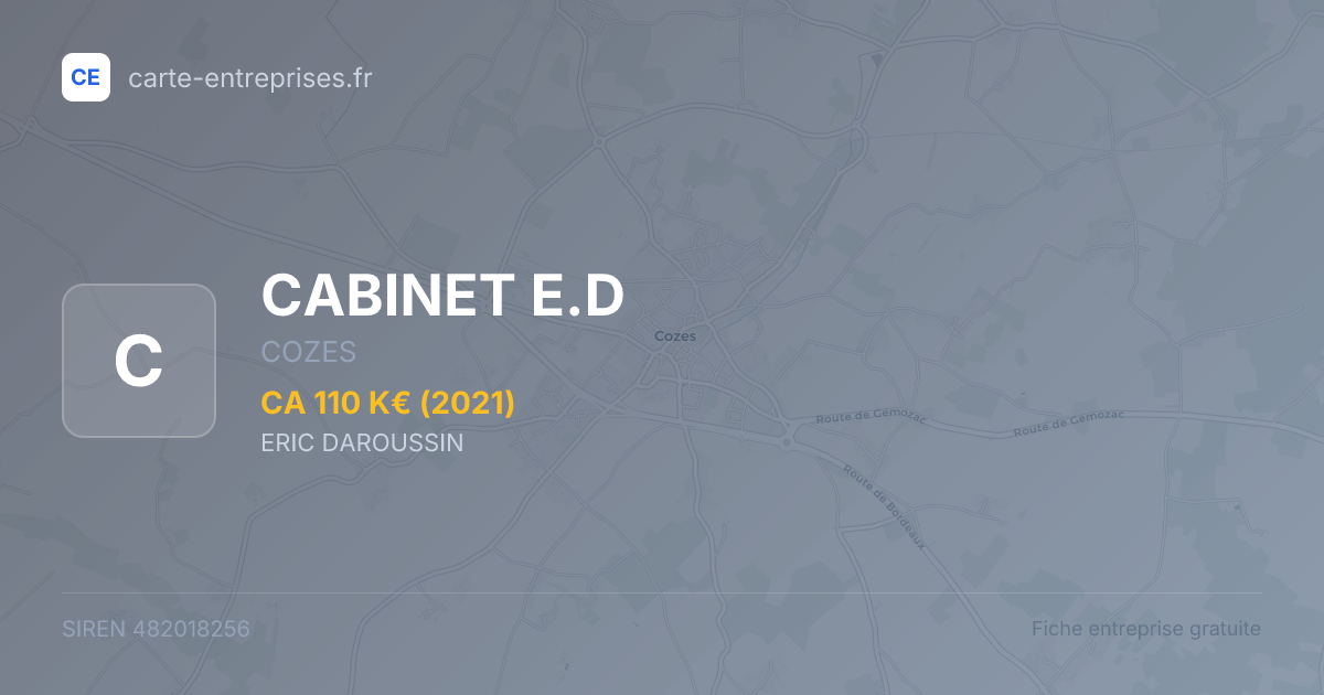 CABINET E.D — 482018256 — fiche entreprise
