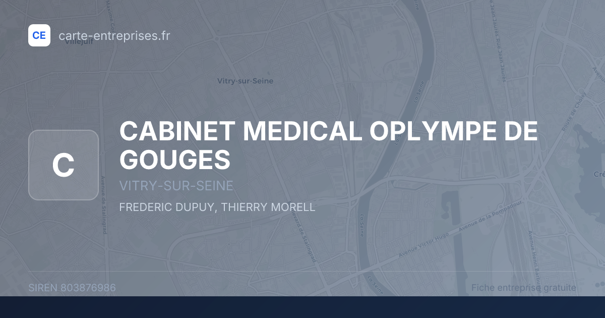 CABINET MEDICAL OPLYMPE DE GOUGES — 803876986 — fiche entreprise