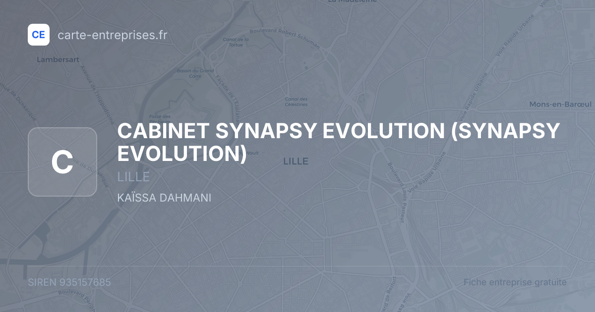 CABINET SYNAPSY EVOLUTION (SYNAPSY EVOLUTION) — 935157685 — fiche entreprise