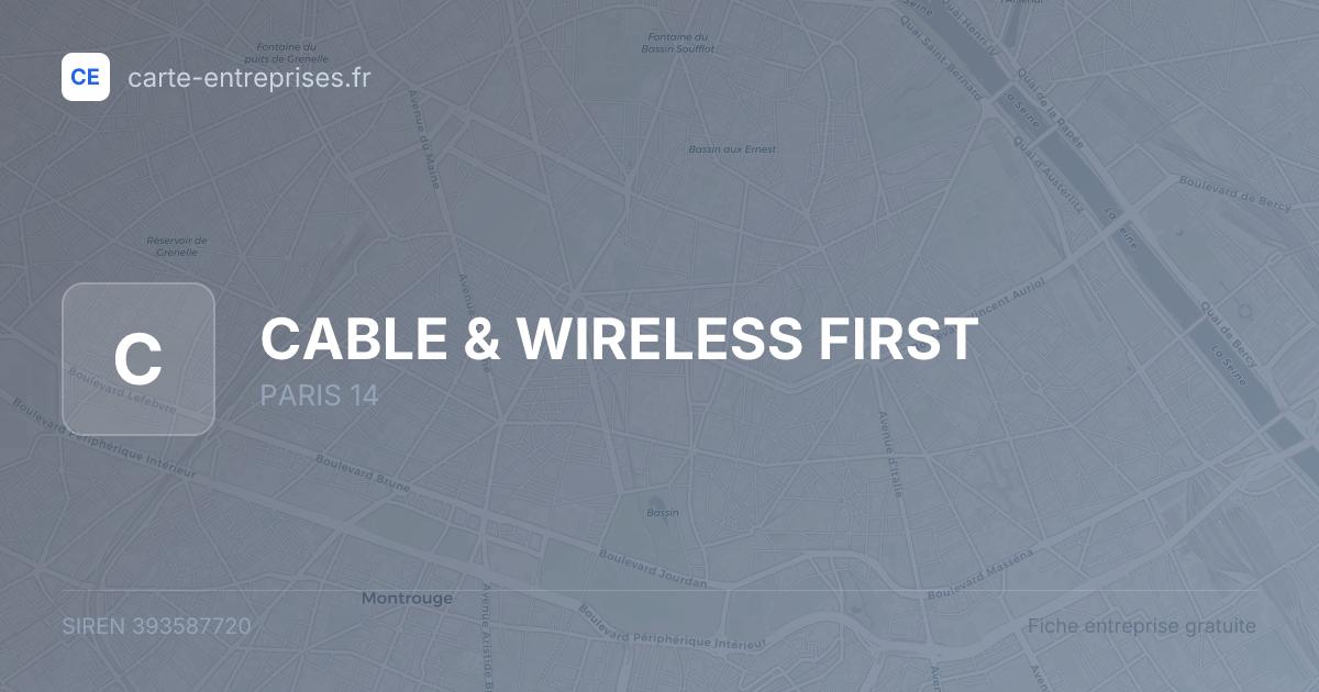 CABLE & WIRELESS FIRST — 393587720 — fiche entreprise