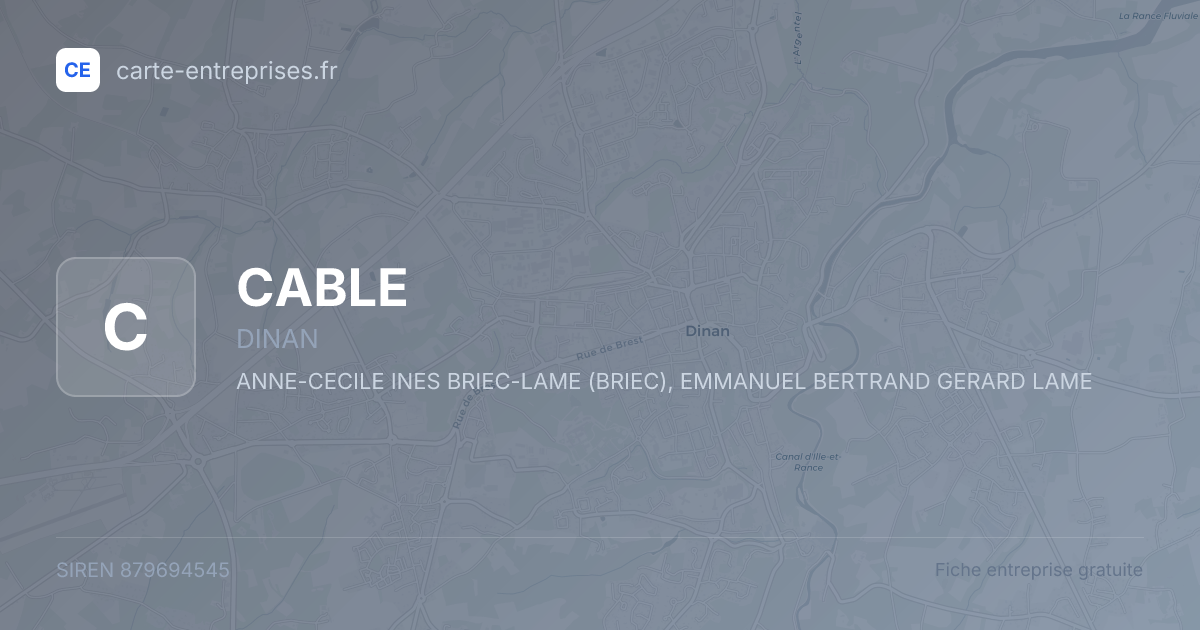 CABLE — 879694545 — fiche entreprise