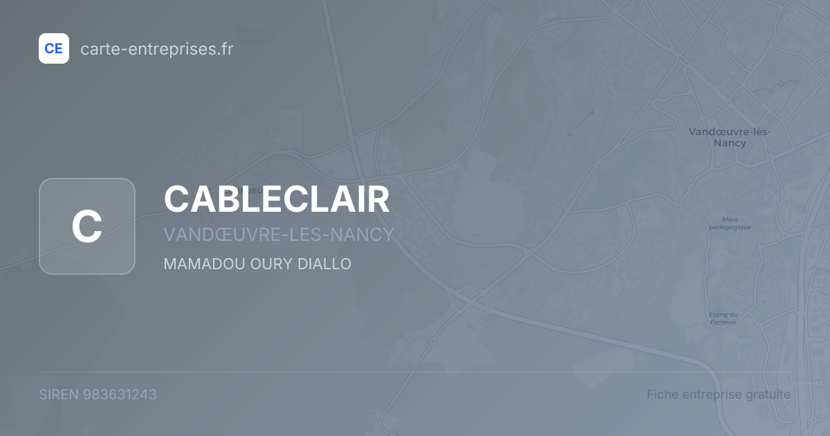 CABLECLAIR — 983631243 — fiche entreprise