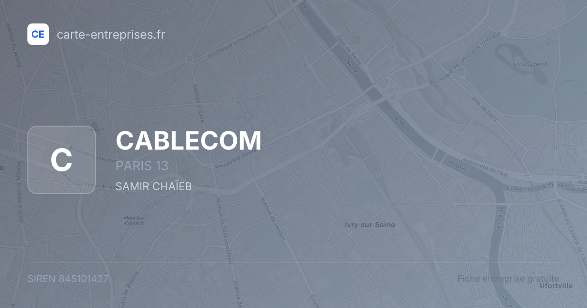 CABLECOM — 845101427 — fiche entreprise