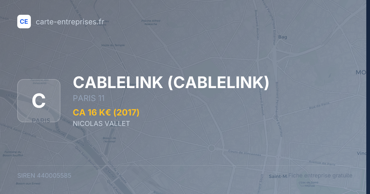 CABLELINK — 440005585 — fiche entreprise