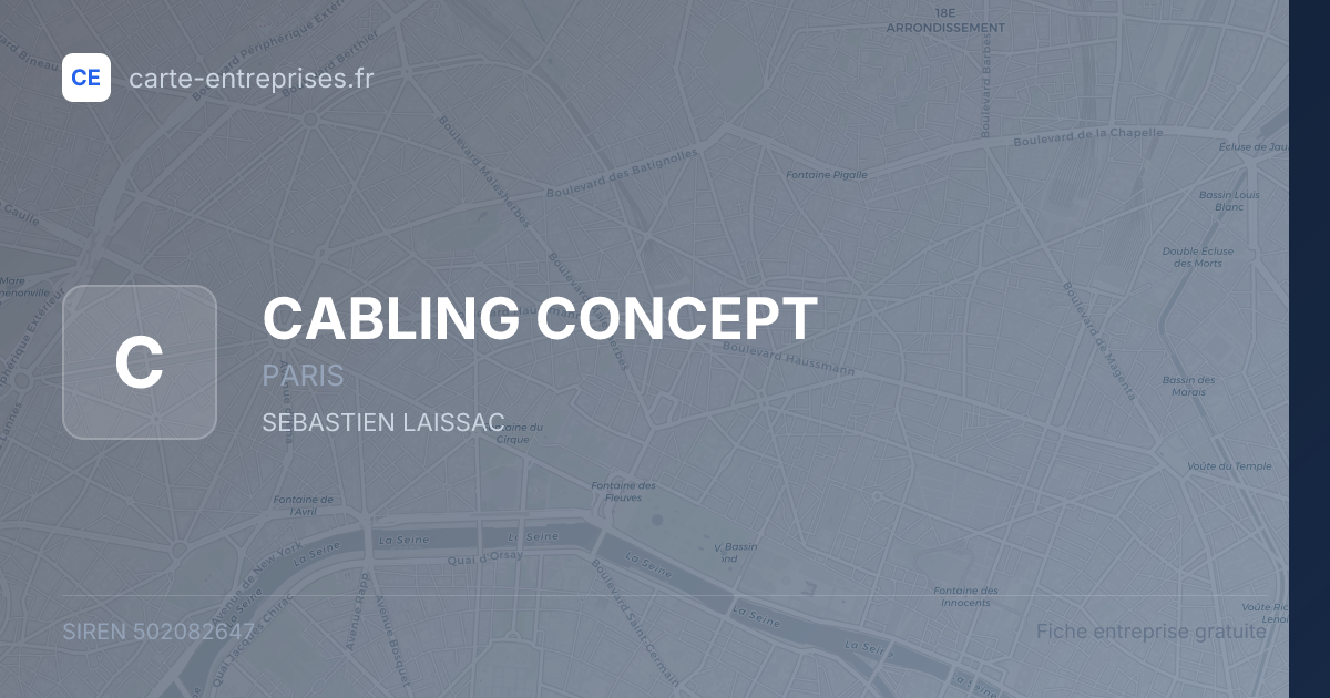 CABLING CONCEPT — 502082647 — fiche entreprise