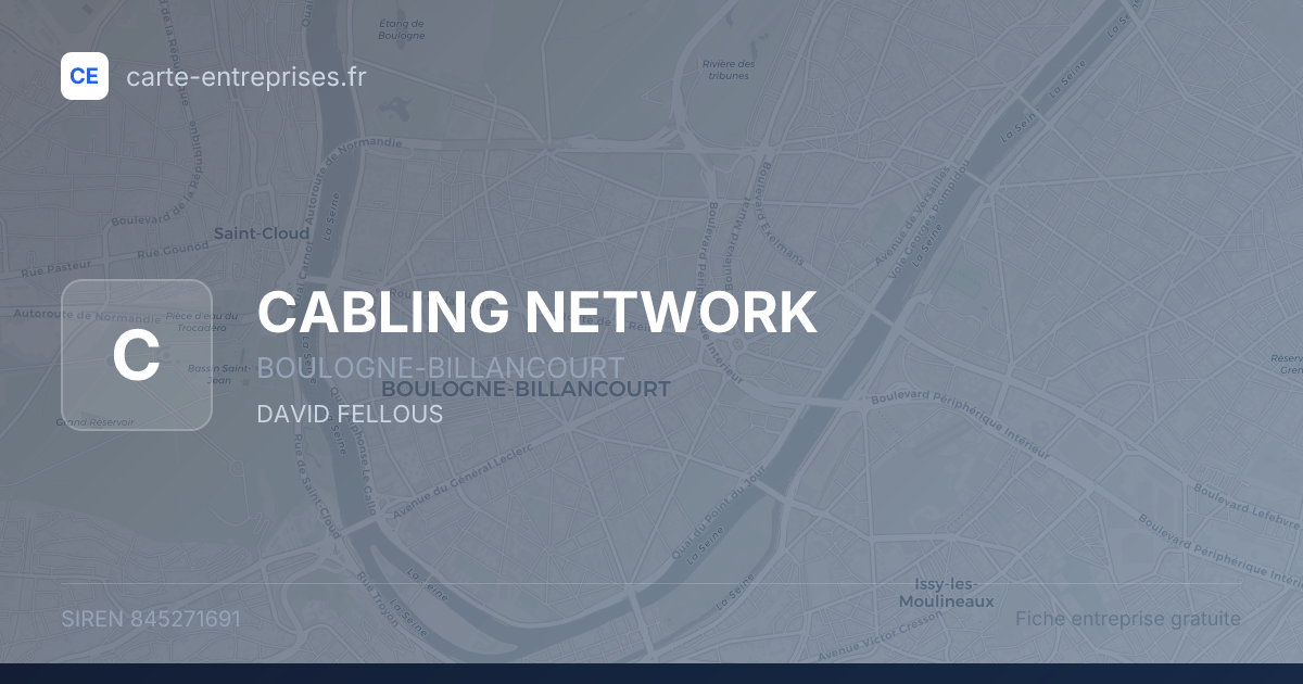 CABLING NETWORK — 845271691 — fiche entreprise
