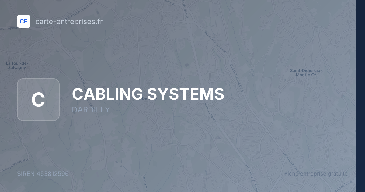 CABLING SYSTEMS — 453812596 — fiche entreprise