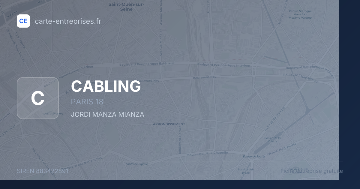 CABLING — 883422891 — fiche entreprise