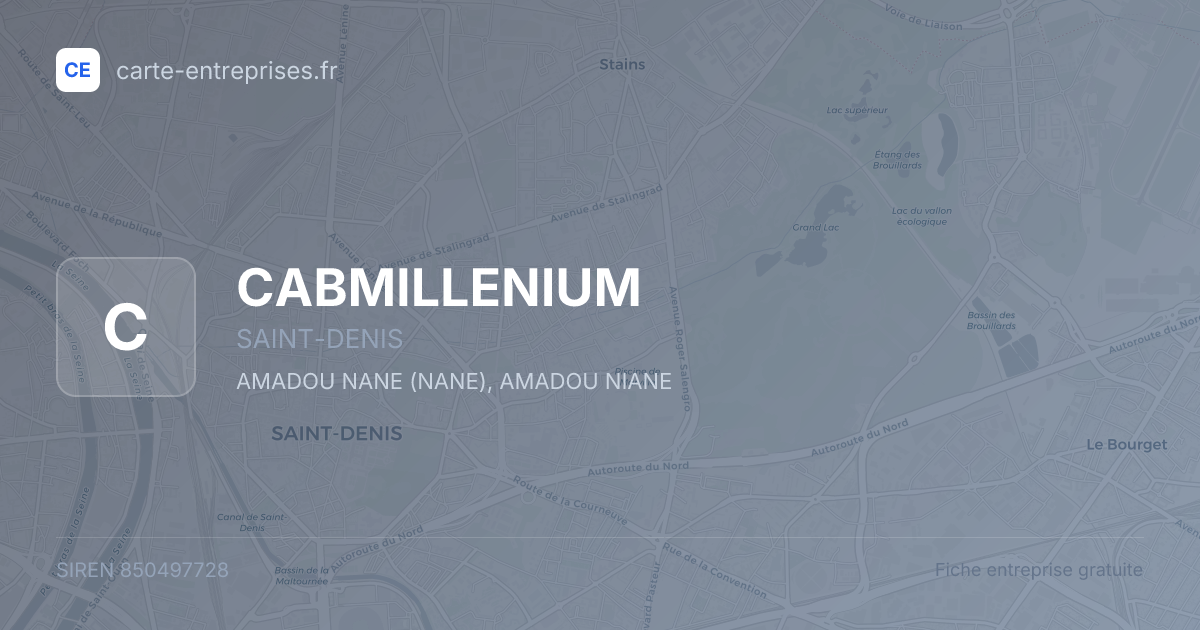 CABMILLENIUM — 850497728 — fiche entreprise