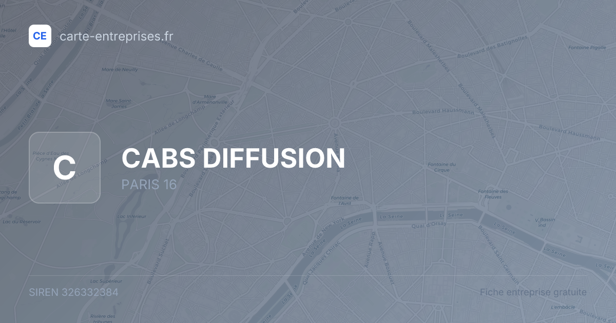 CABS DIFFUSION — 326332384 — fiche entreprise