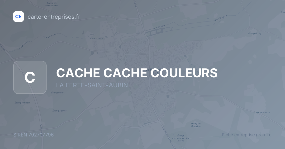 CACHE CACHE COULEURS — 792707796 — fiche entreprise