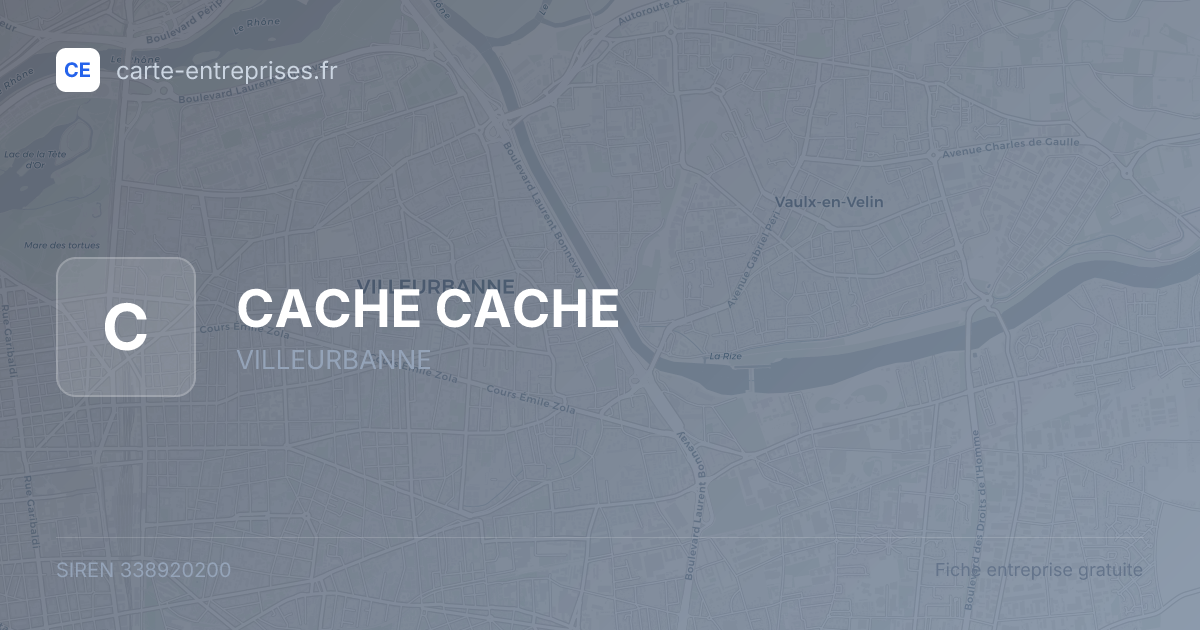 CACHE CACHE — 338920200 — fiche entreprise