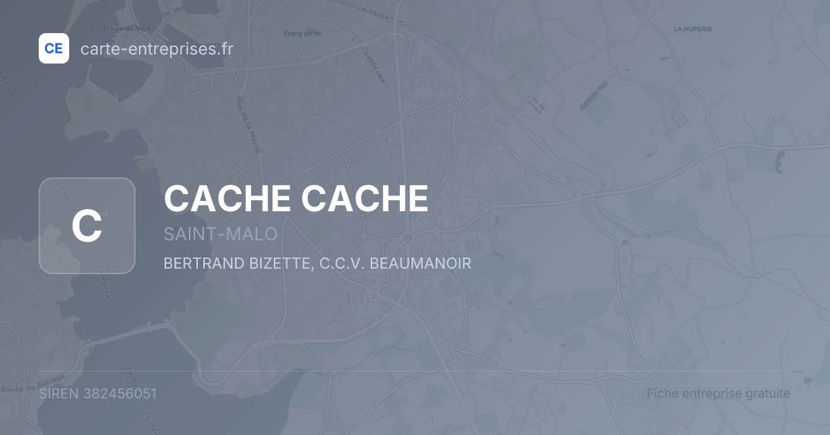 CACHE CACHE — 382456051 — fiche entreprise