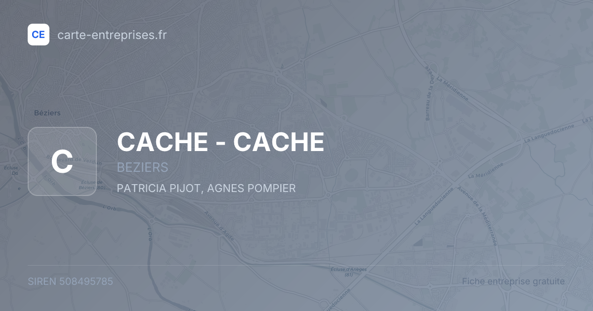 CACHE - CACHE — 508495785 — fiche entreprise