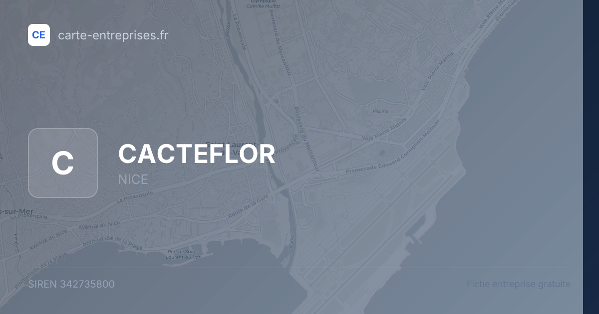 CACTEFLOR — 342735800 — fiche entreprise