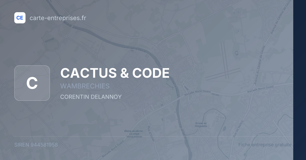 CACTUS & CODE — 944581958 — fiche entreprise