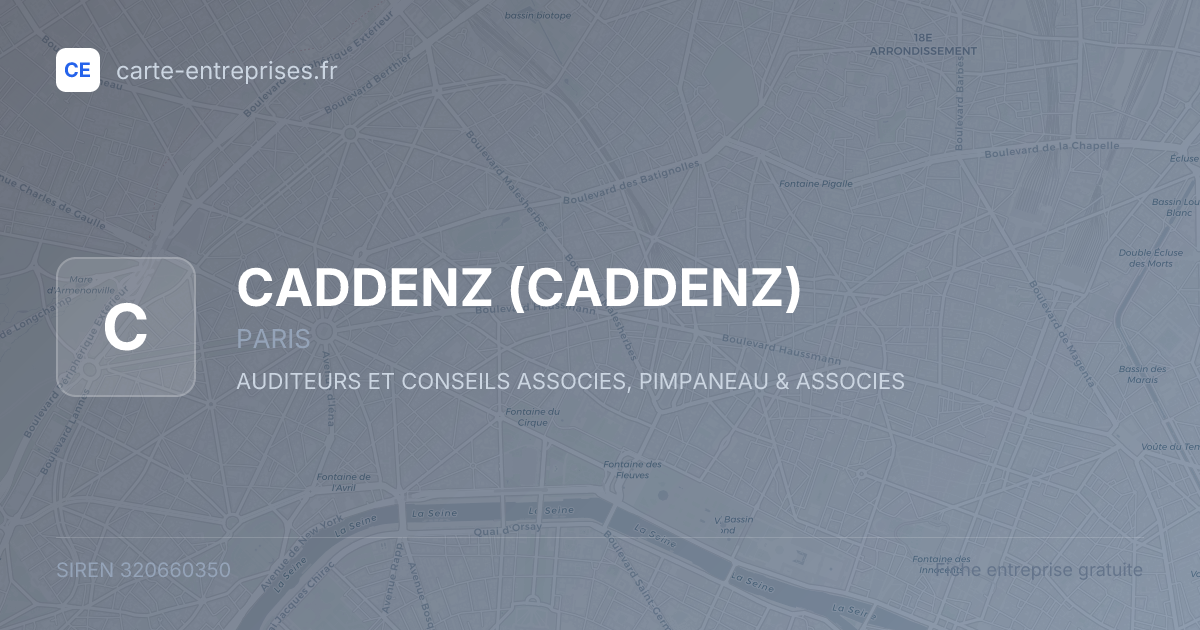 CADDENZ — 320660350 — fiche entreprise