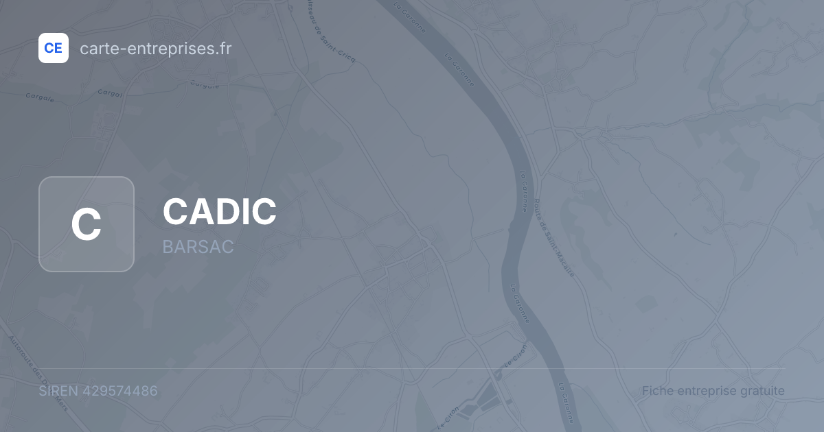 CADIC — 429574486 — fiche entreprise