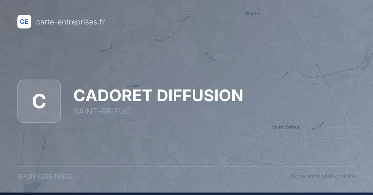 CADORET DIFFUSION — 429839962 — fiche entreprise