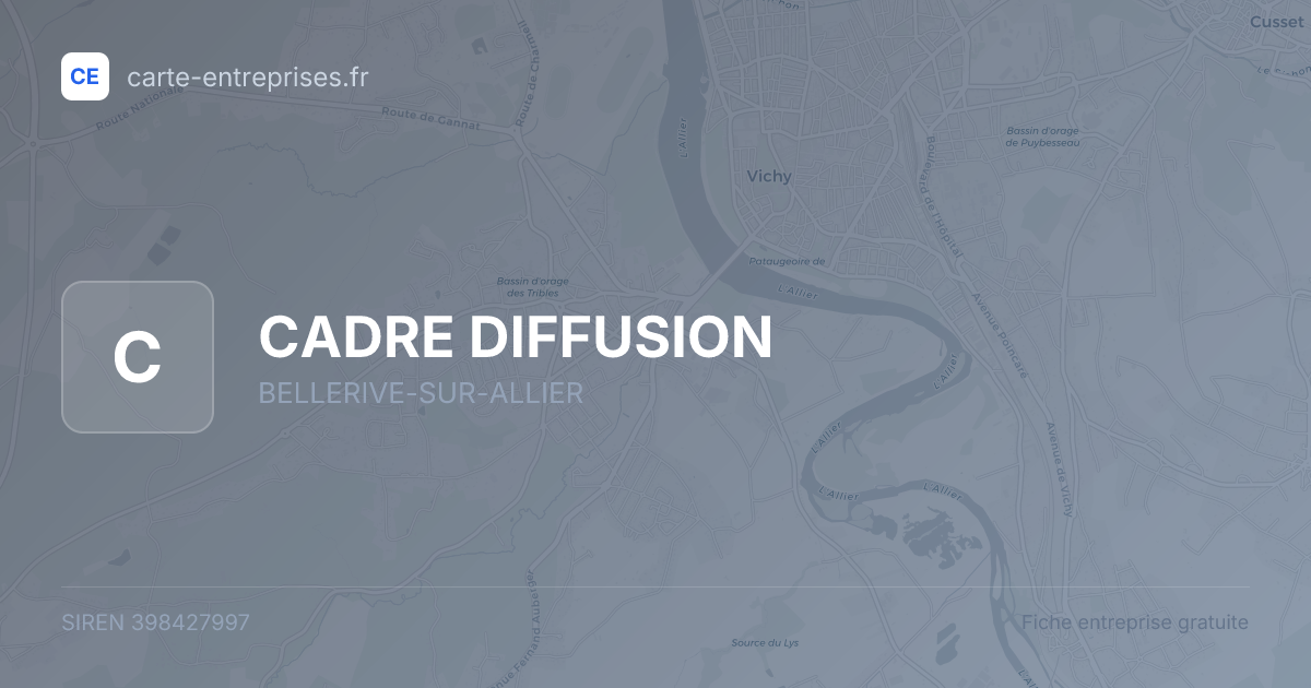 CADRE DIFFUSION — 398427997 — fiche entreprise
