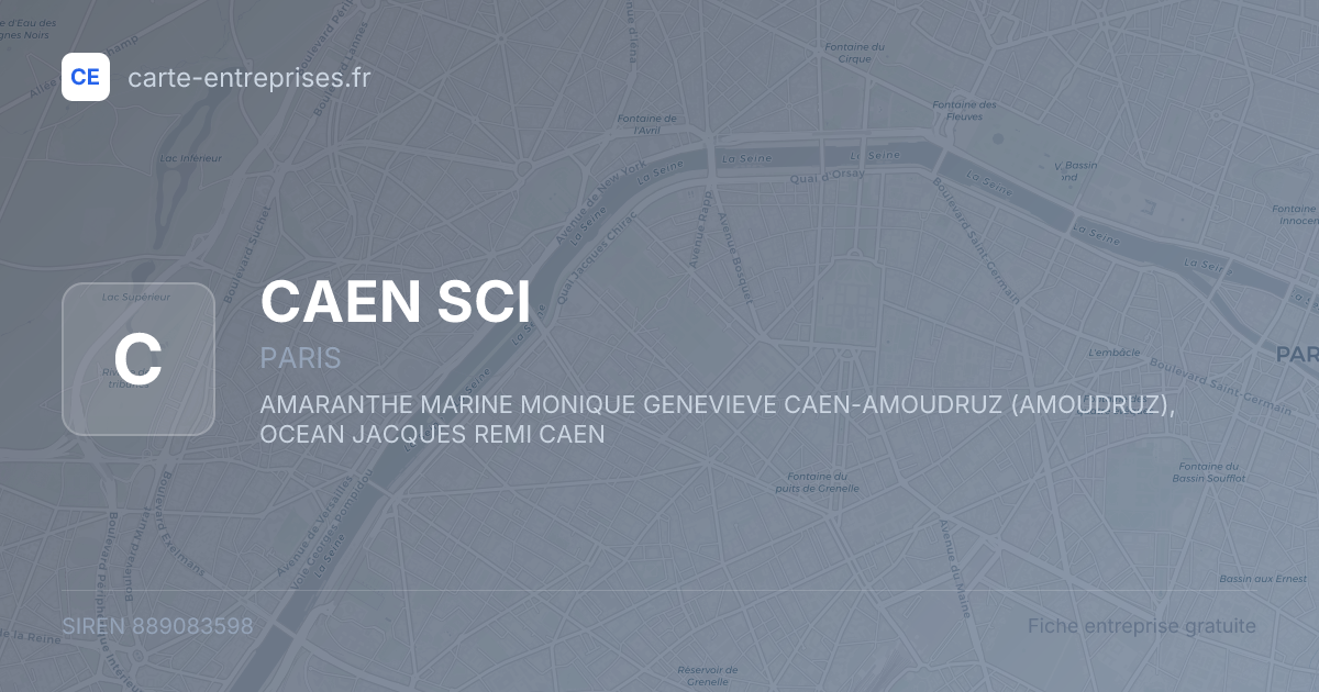 CAEN SCI — 889083598 — fiche entreprise