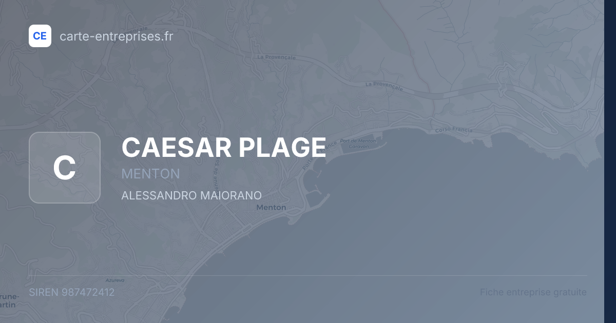 CAESAR PLAGE — 987472412 — fiche entreprise