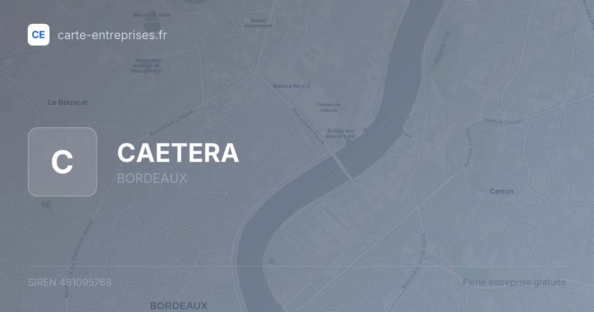 CAETERA — 481095768 — fiche entreprise