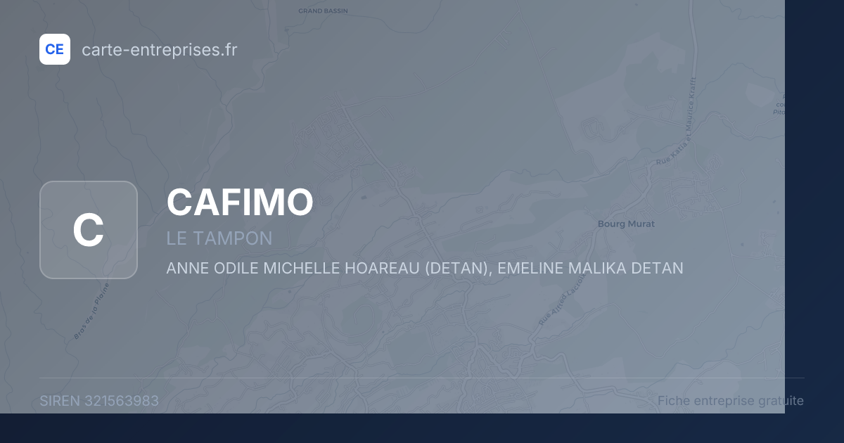 CAFIMO — 321563983 — fiche entreprise