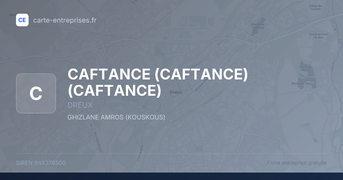 CAFTANCE (CAFTANCE) (CAFTANCE) — 948378500 — fiche entreprise