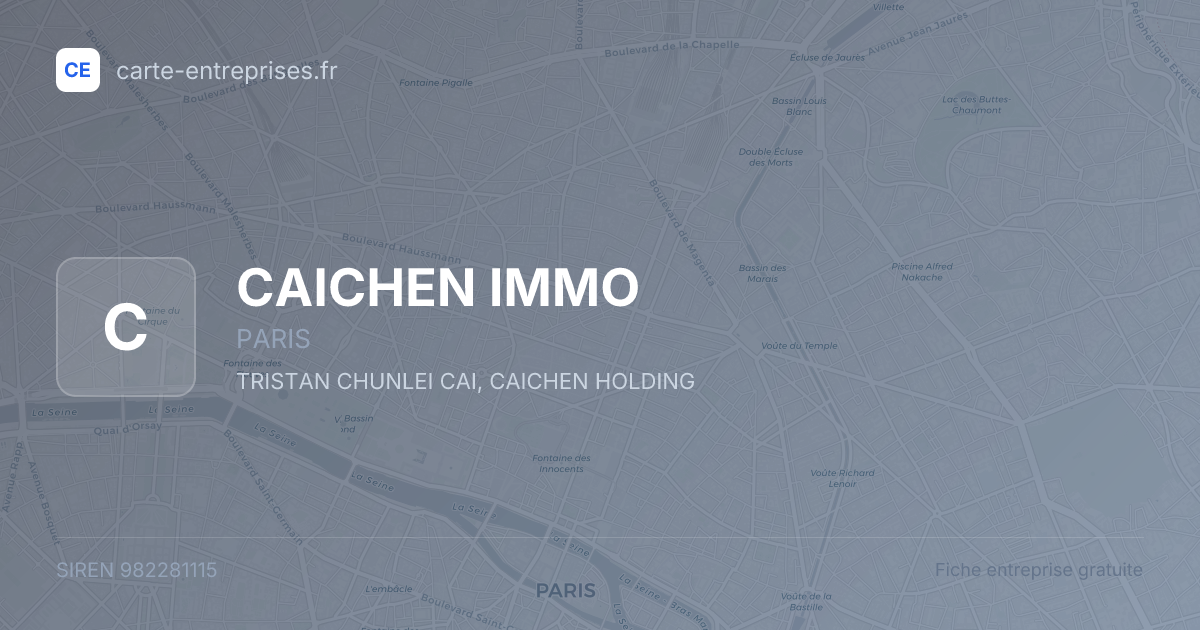 CAICHEN IMMO — 982281115 — fiche entreprise