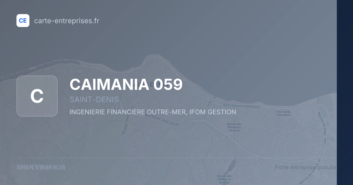 CAIMANIA 059 — 518981626 — fiche entreprise