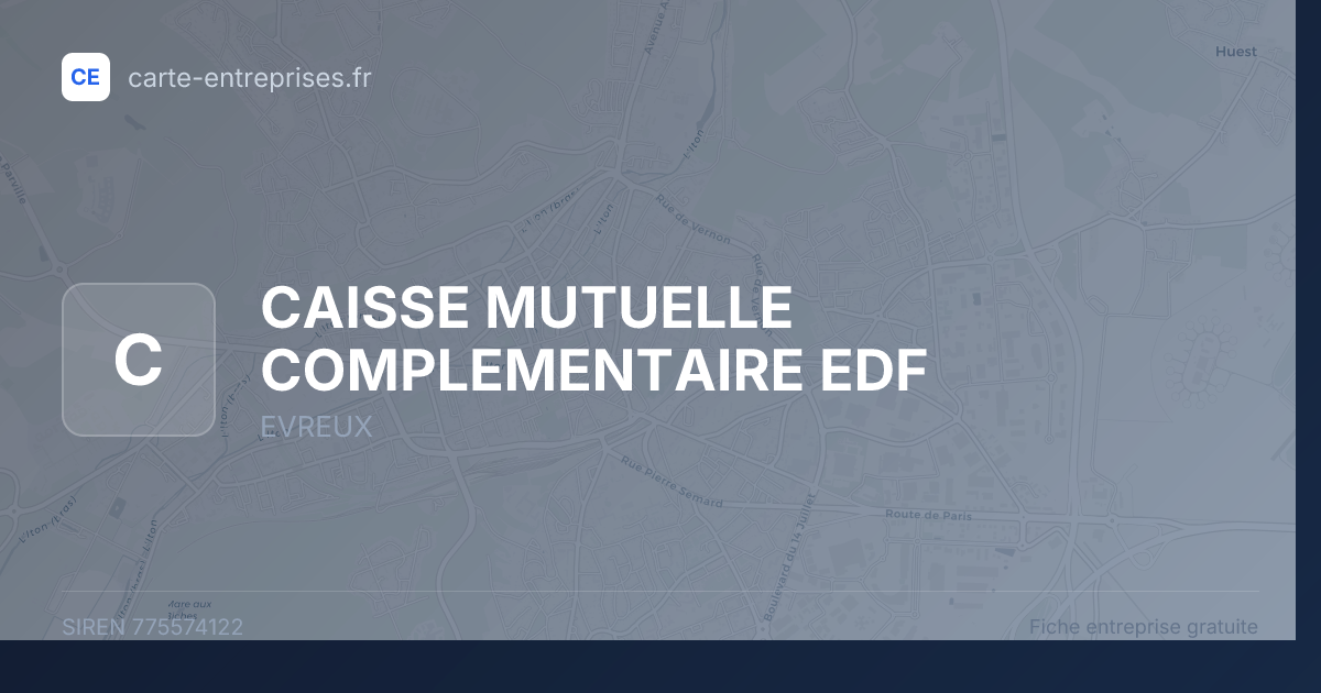CAISSE MUTUELLE COMPLEMENTAIRE EDF — 775574122 — fiche entreprise