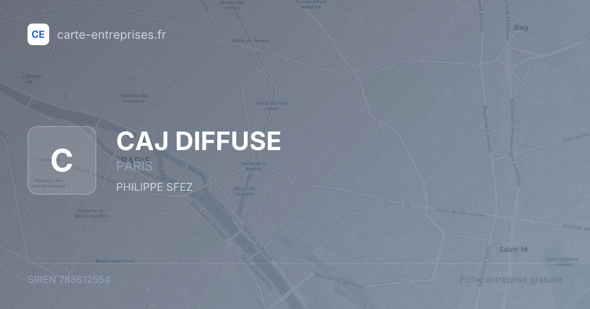 CAJ DIFFUSE — 788612554 — fiche entreprise
