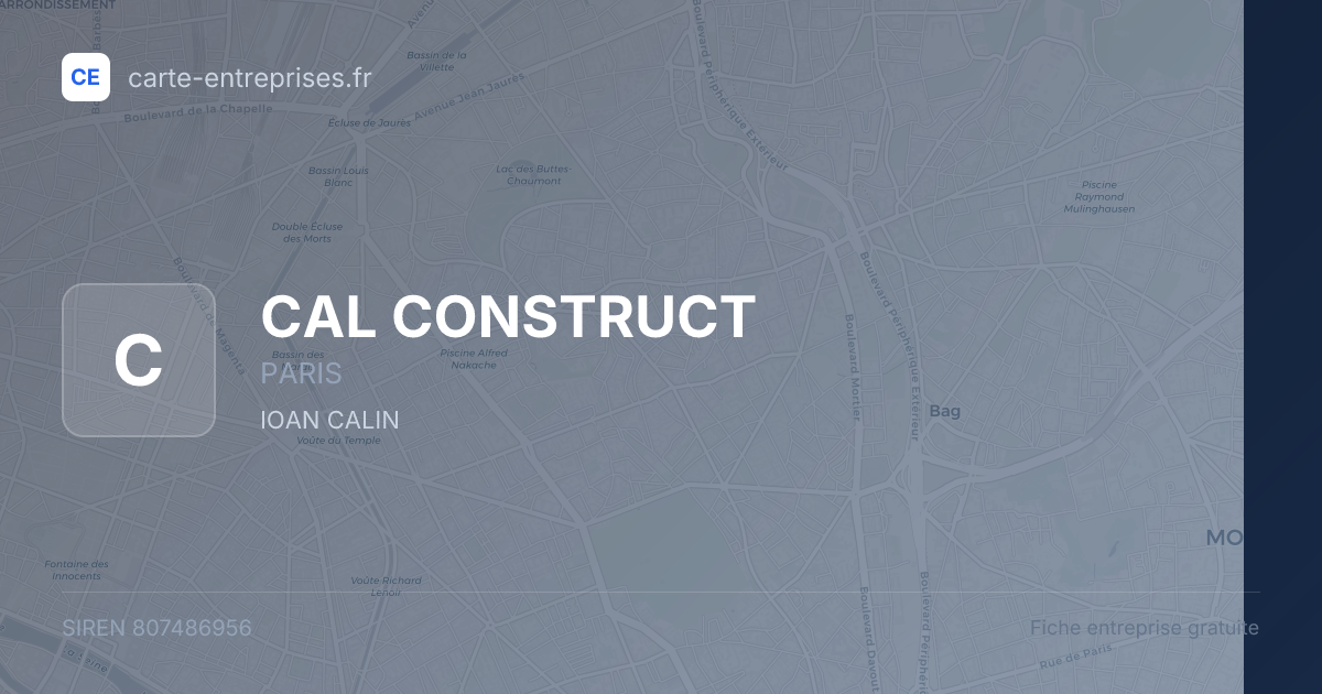 CAL CONSTRUCT — 807486956 — fiche entreprise