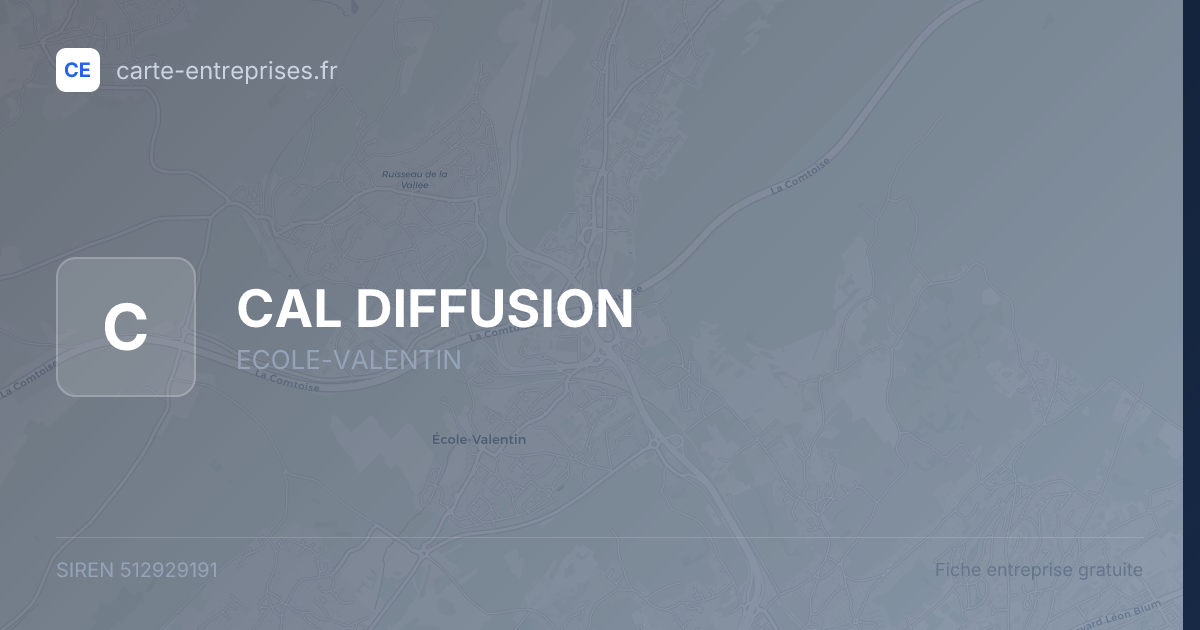 CAL DIFFUSION — 512929191 — fiche entreprise
