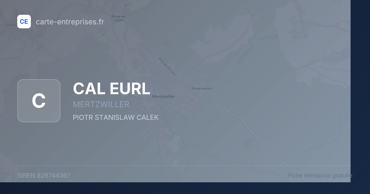 CAL EURL — 828744367 — fiche entreprise