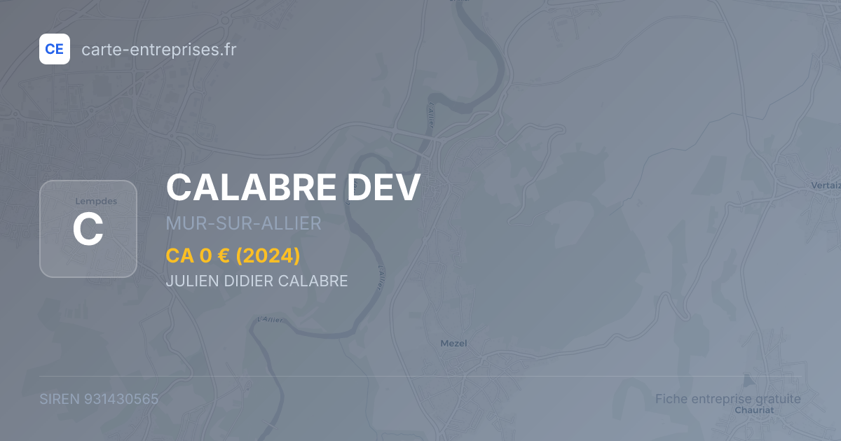 CALABRE DEV — 931430565 — fiche entreprise