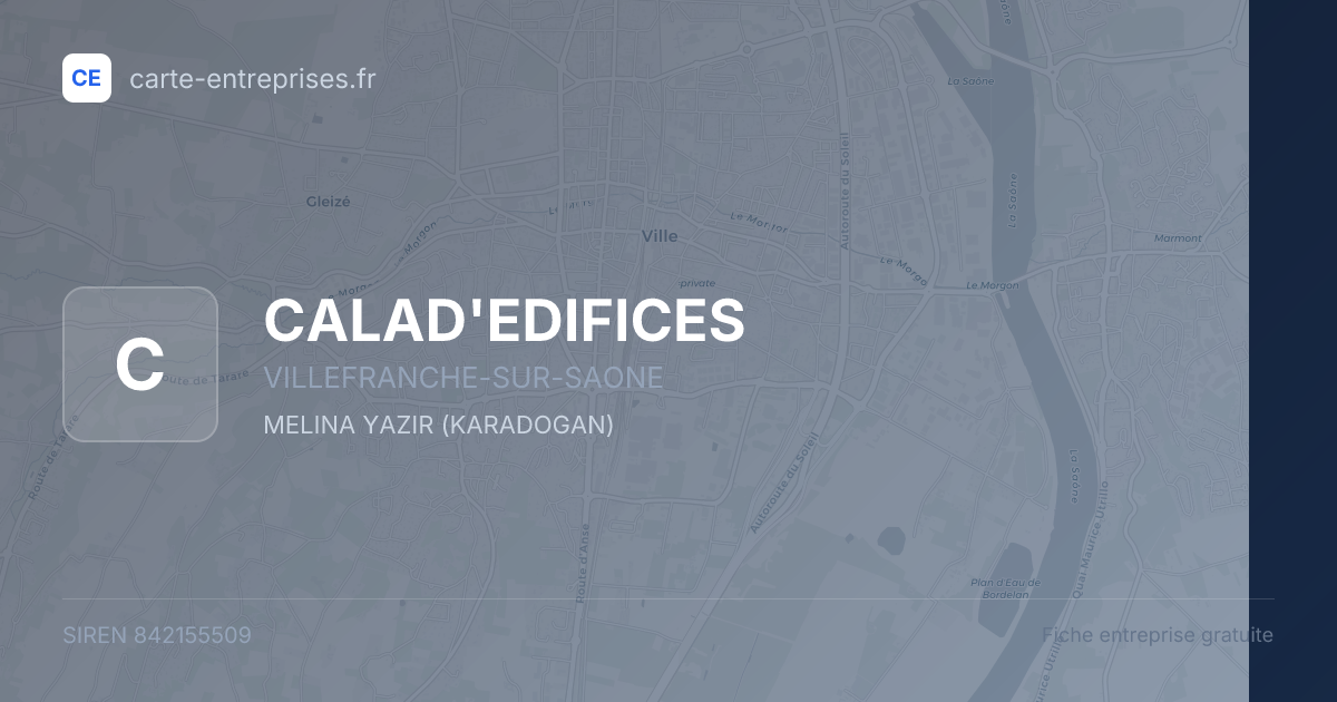 CALAD'EDIFICES — 842155509 — fiche entreprise