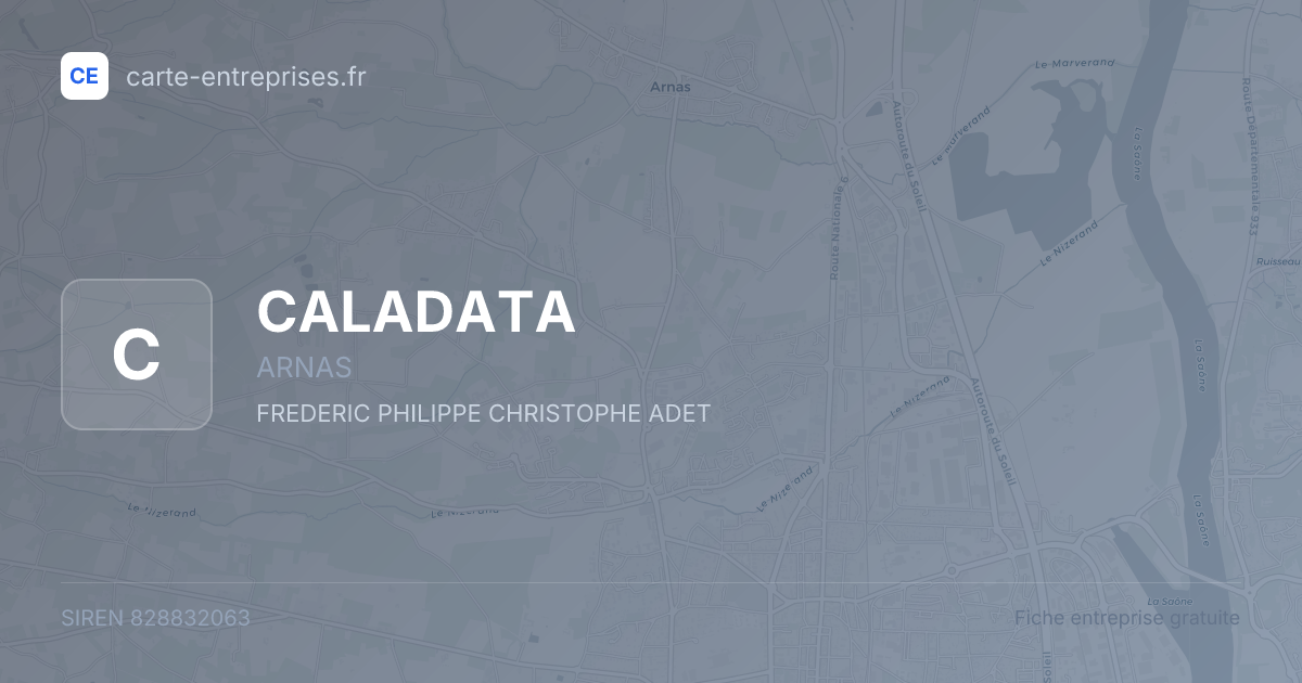 CALADATA — 828832063 — fiche entreprise