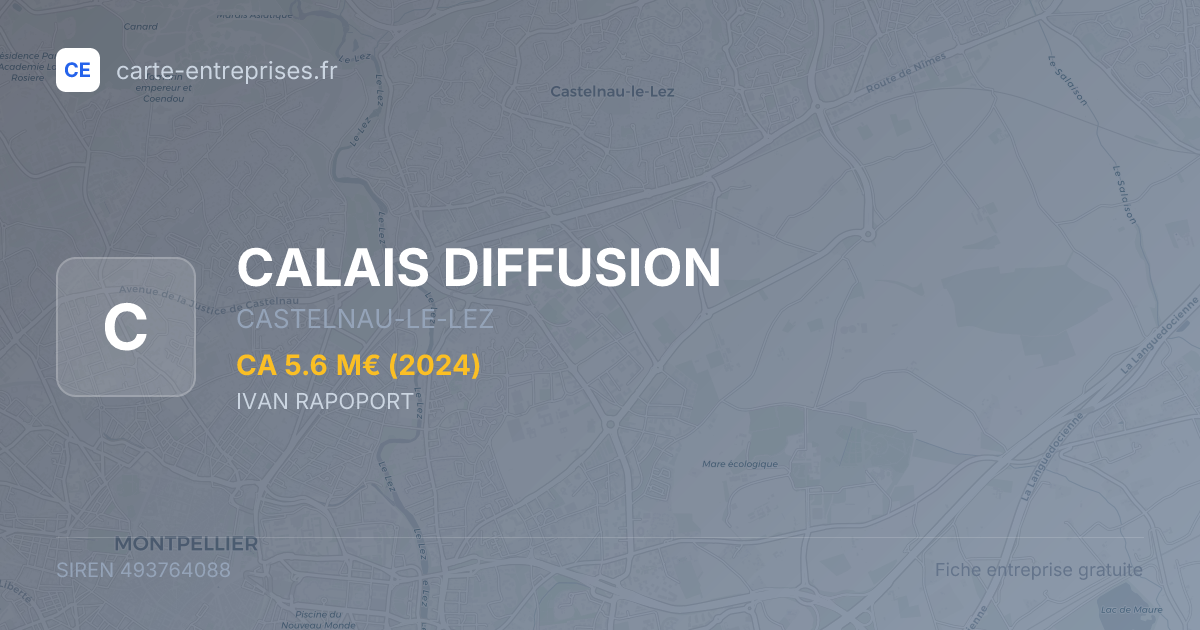 CALAIS DIFFUSION — 493764088 — fiche entreprise
