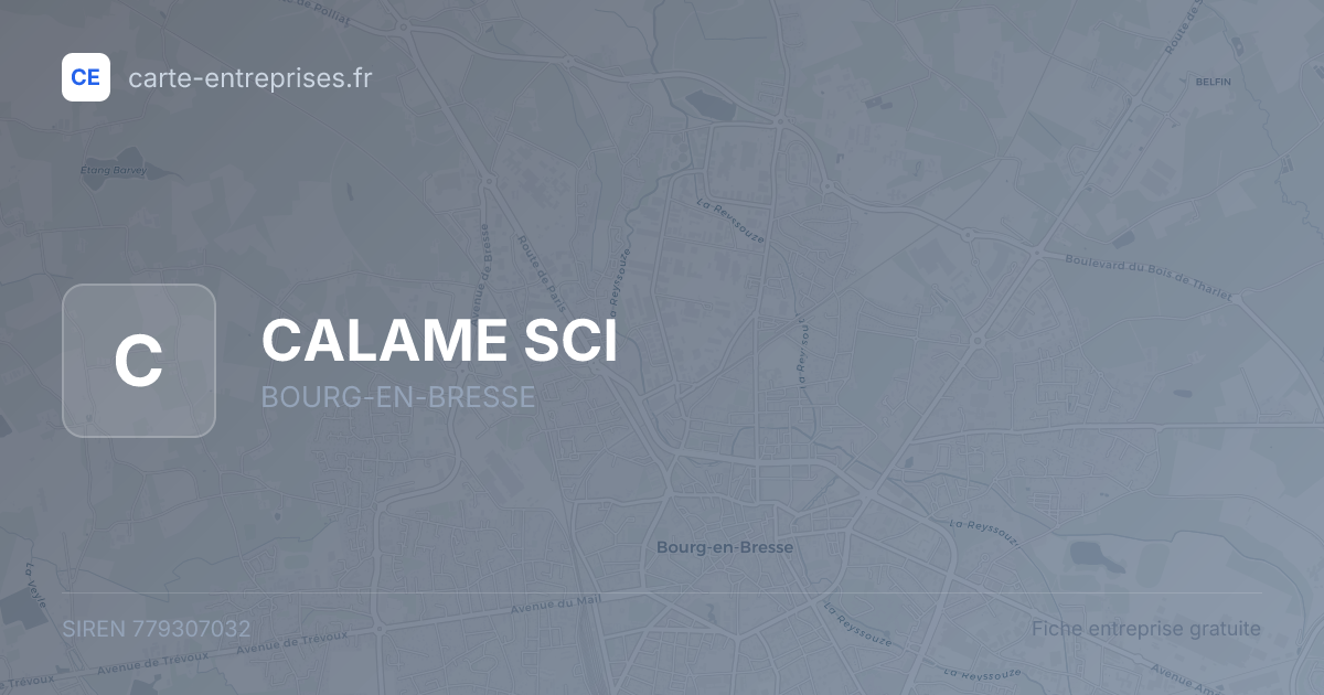 CALAME SCI — 779307032 — fiche entreprise
