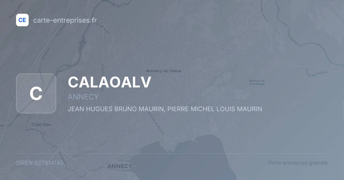 CALAOALV — 927814145 — fiche entreprise