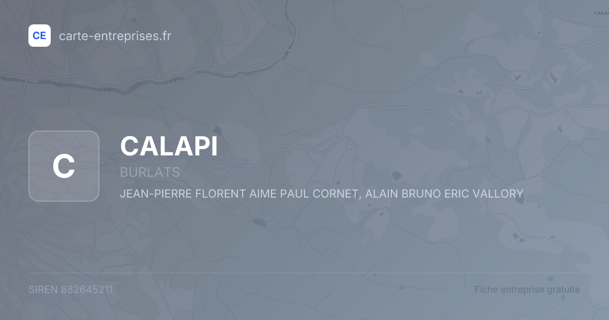 CALAPI — 882645211 — fiche entreprise