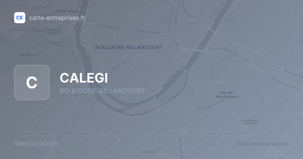 CALEGI — 352264378 — fiche entreprise
