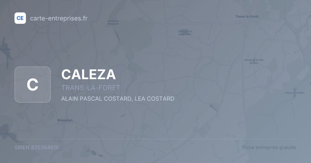 CALEZA — 825364615 — fiche entreprise