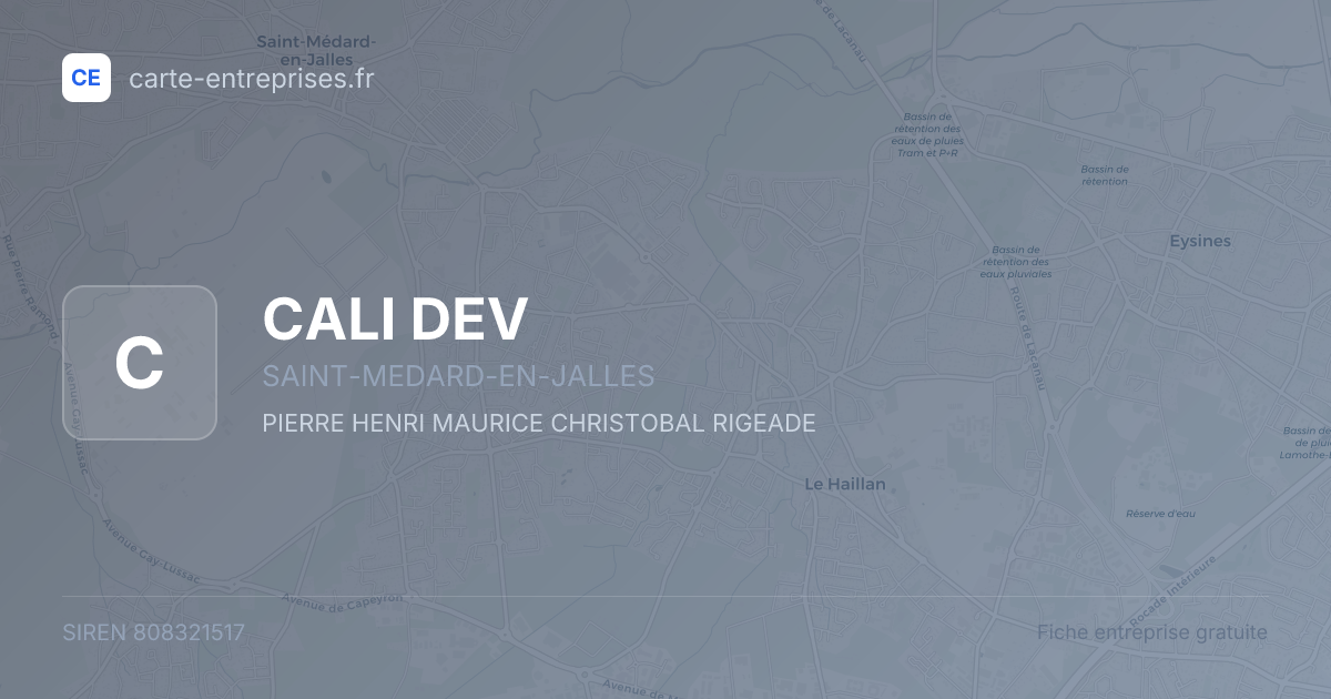 CALI DEV — 808321517 — fiche entreprise