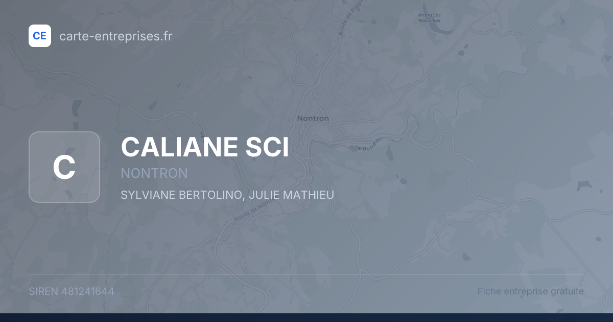 CALIANE SCI — 481241644 — fiche entreprise