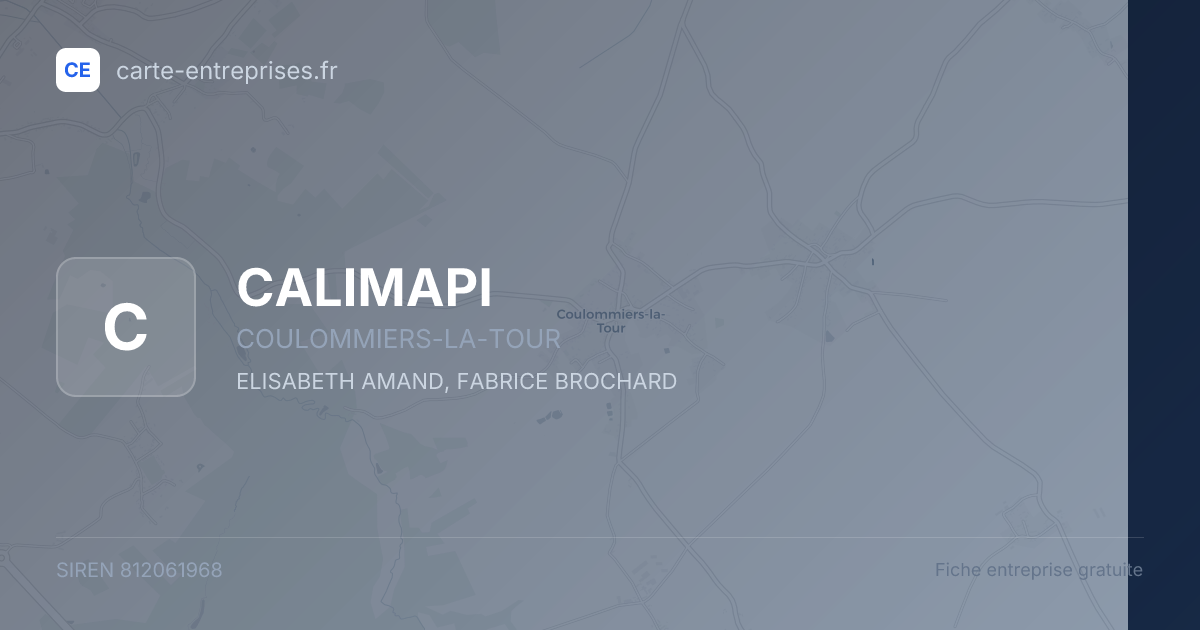 CALIMAPI — 812061968 — fiche entreprise