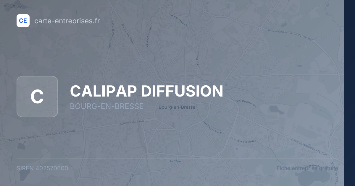 CALIPAP DIFFUSION — 402570600 — fiche entreprise