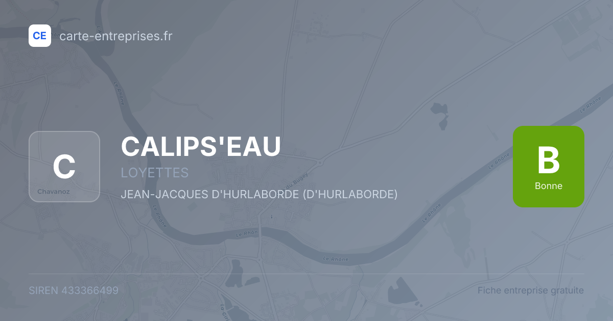CALIPS'EAU — 433366499 — fiche entreprise